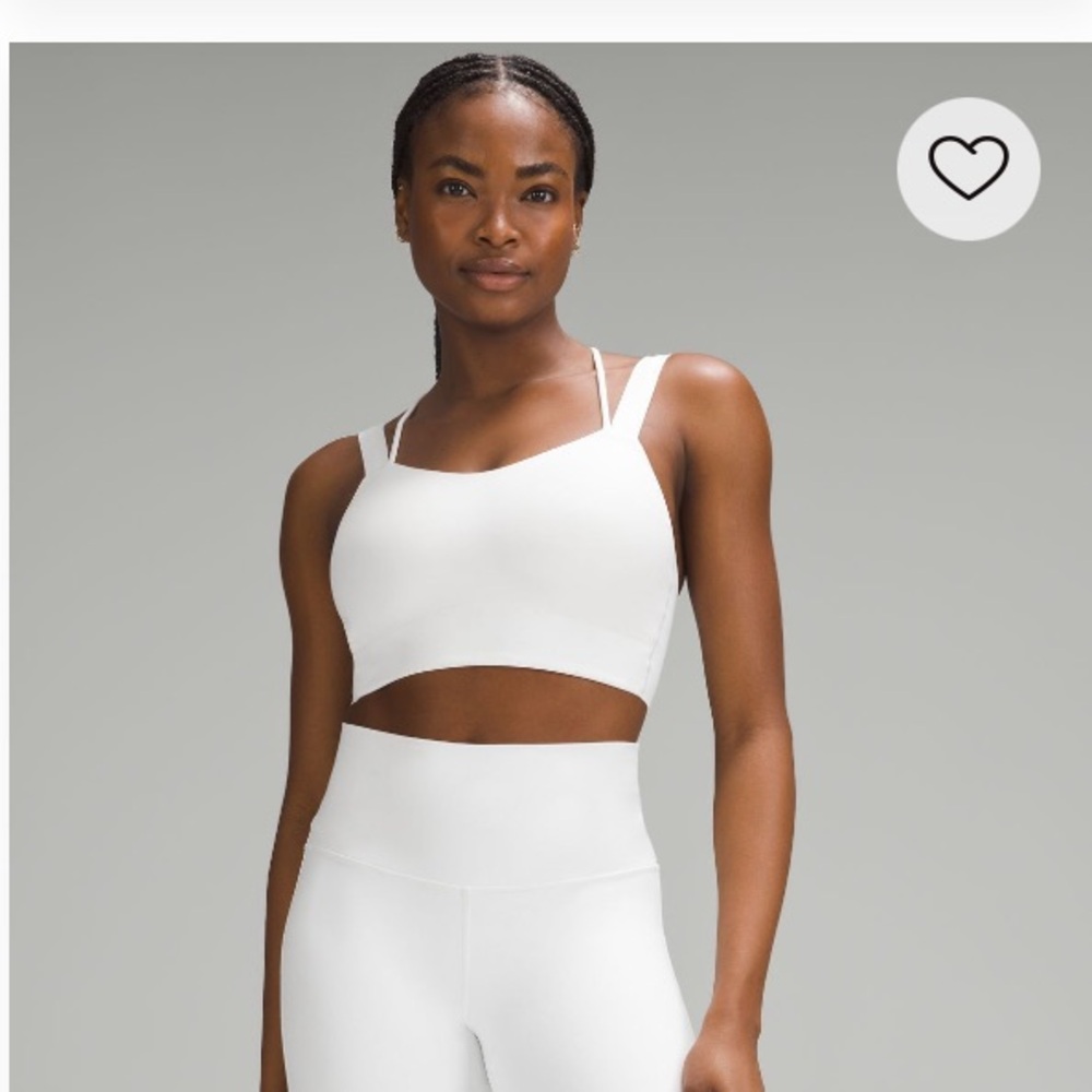 Lululemon Like a Cloud Longline Bra (White) Size 12, D/DD